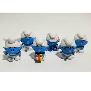 Rare 2013 The Smurfs Micro Village Figurine Lot - Set of 6